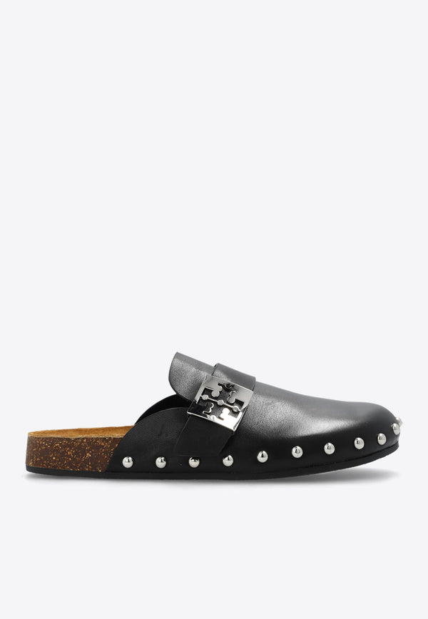 Mellow Studded Leather Flat Mules