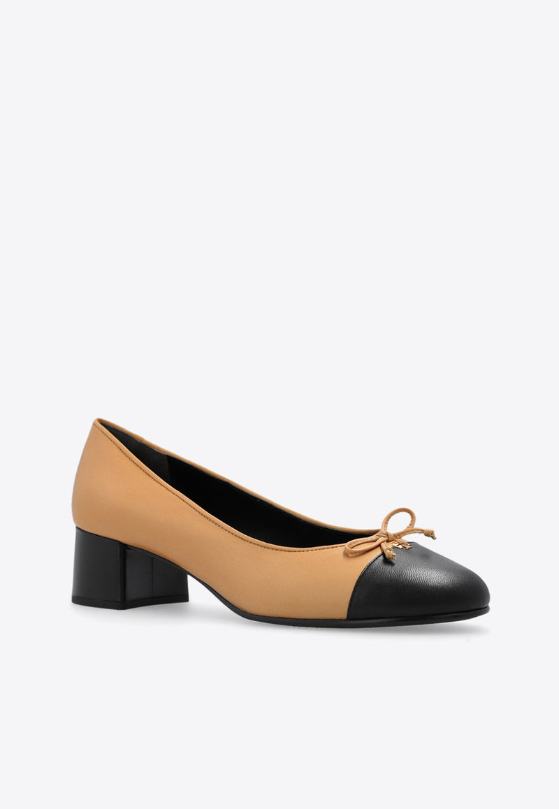 45 Cap-Toe Leather Pumps