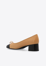 45 Cap-Toe Leather Pumps