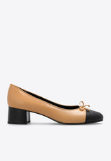 45 Cap-Toe Leather Pumps