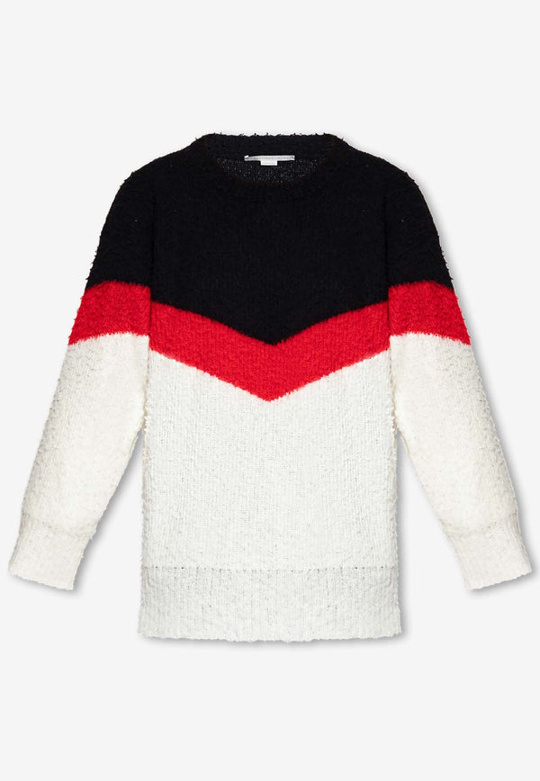Colorblocked Knitted Wool Sweater