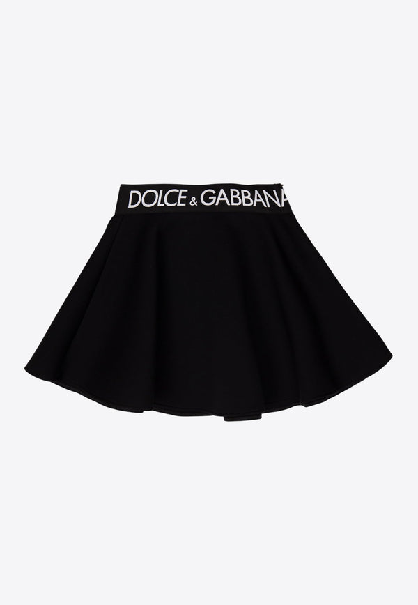 Girls Logo Waistband Flared Skirt