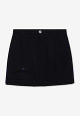 Deconstructed Wool Mini Skirt