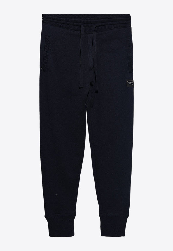 Logo-Patched Wool-Blend Track Pants