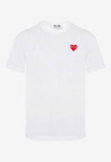 Heart Embroidered Crewneck T-shirt