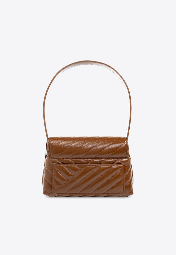 Quilted Shoulder Bag in Calf Leather