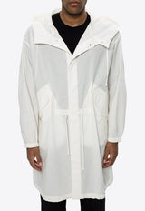 Hooded Logo-Printed Coat