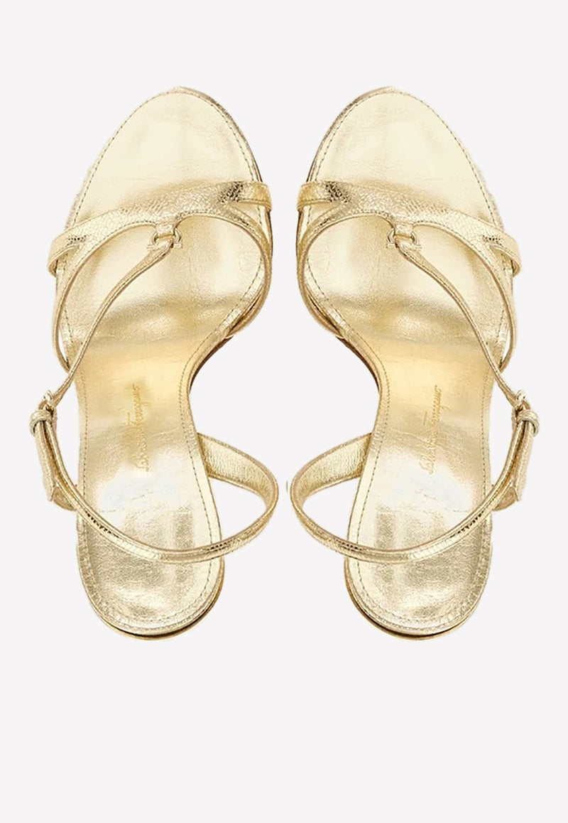 Jole 105 Open-Toe Sandals in Laminated Leather