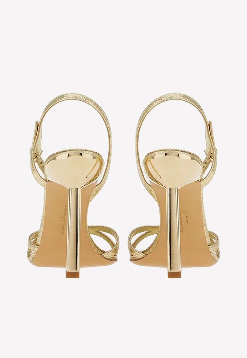 Jole 105 Open-Toe Sandals in Laminated Leather