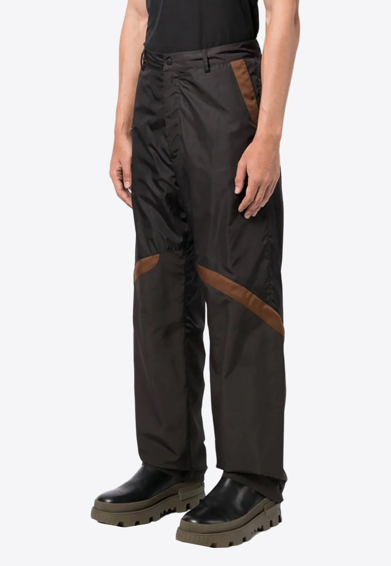 Paneled Straight Leg Pants