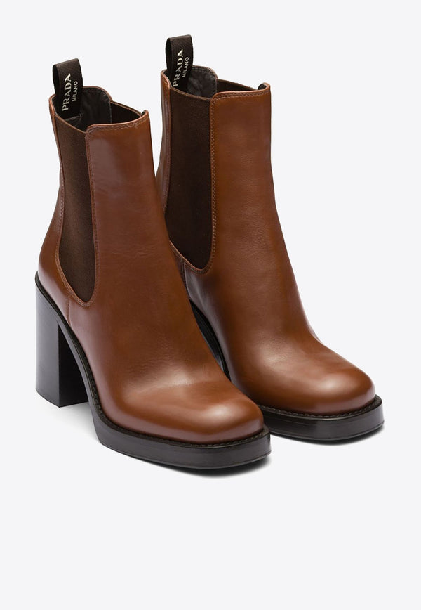 85 Brushed Leather Ankle Boots