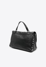 Positano Studded Leather Top Handle Bag