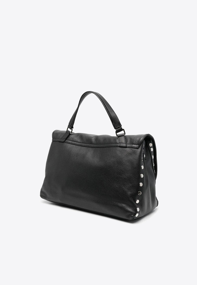 Positano Studded Leather Top Handle Bag