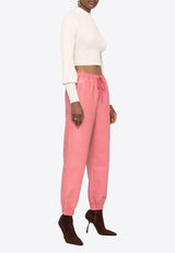 Faux-Leather Track Pants