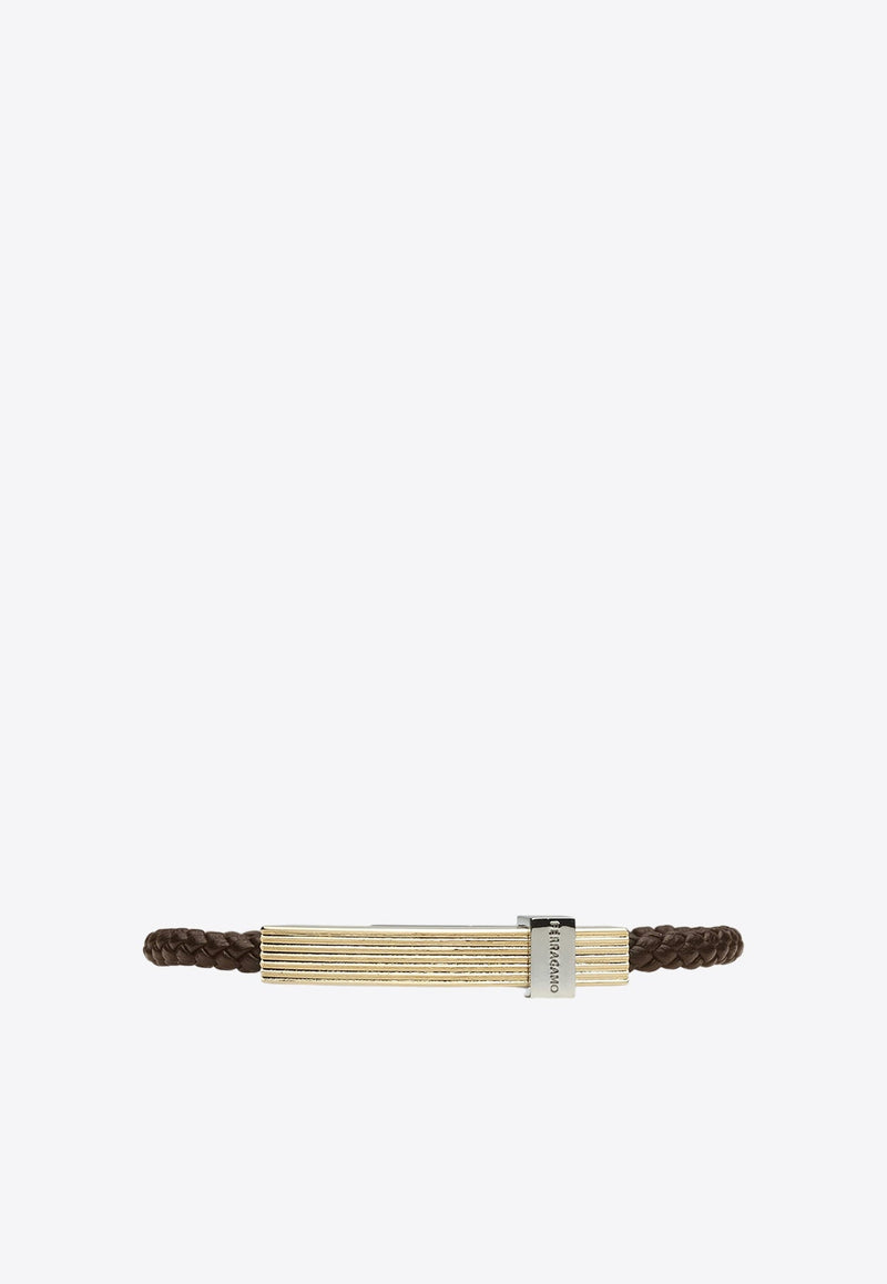 Large Braided Calfskin Bracelet