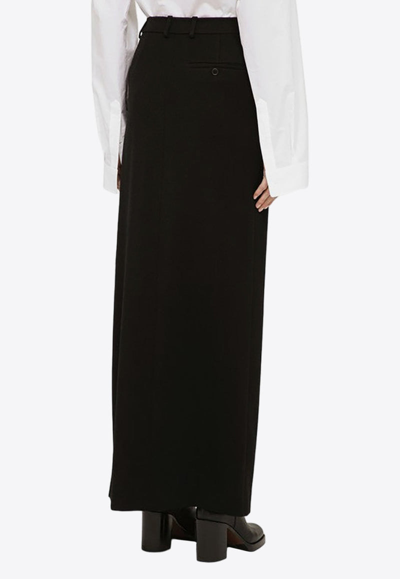 Slit-Detailed Wool Maxi Skirt