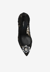 Bellucci 90 Embellished Lace Pumps