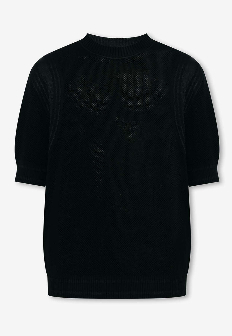 Open-Knit Logo T-shirt