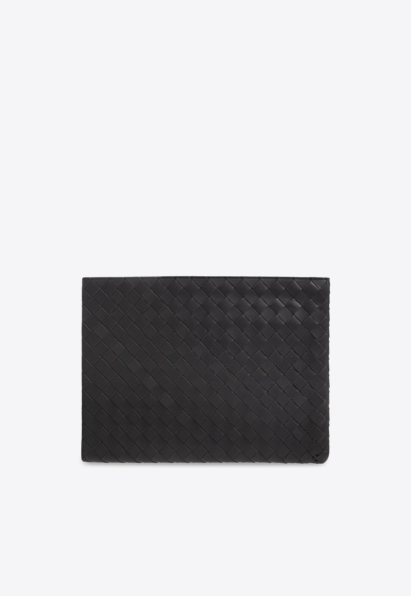 Intrecciato Half Zip Pouch