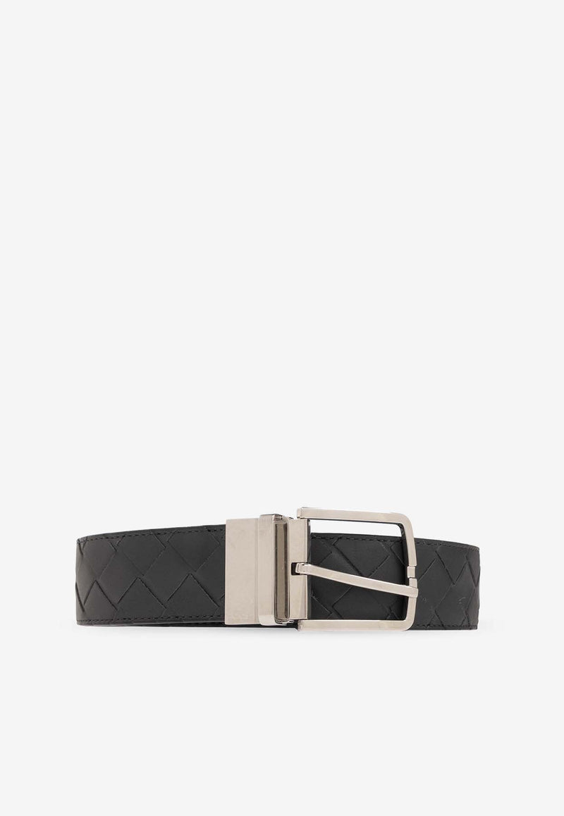 Reversible Intrecciato Leather Belt