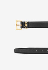 Cassandre Logo Leather Belt