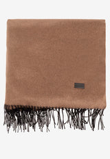 Fringed Cashmere and Silk Scarf