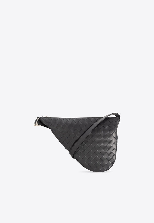 Small Virgule Intrecciato Leather Shoulder Bag