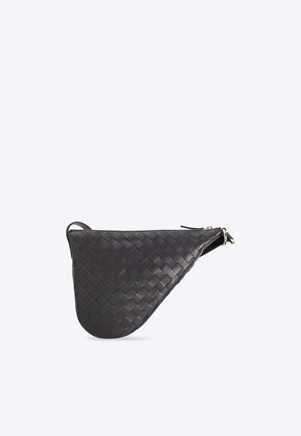 Small Virgule Intrecciato Leather Shoulder Bag