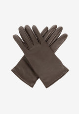 Cassandre Logo Leather Gloves