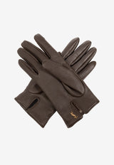 Cassandre Logo Leather Gloves