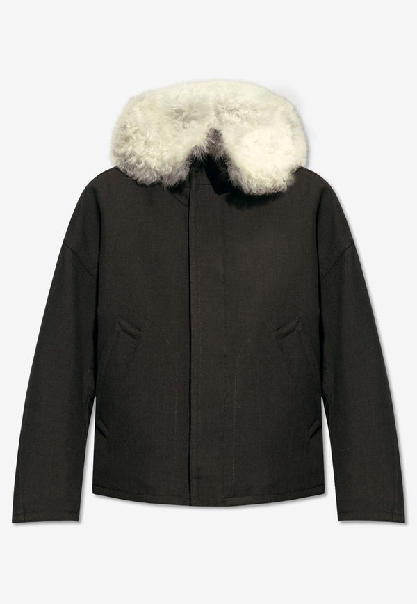Wool and Shearling Parka Jacket