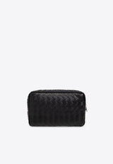 Intrecciato Leather Zip Pouch