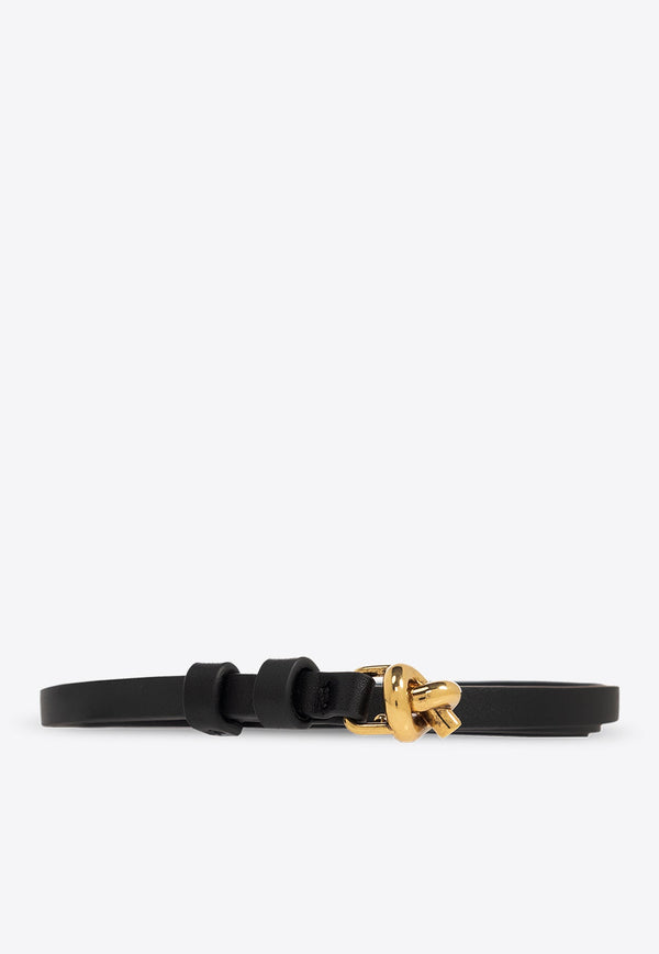 Knot Buckle Leather Belt
