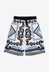 Boys Marina Print Drawstring Shorts