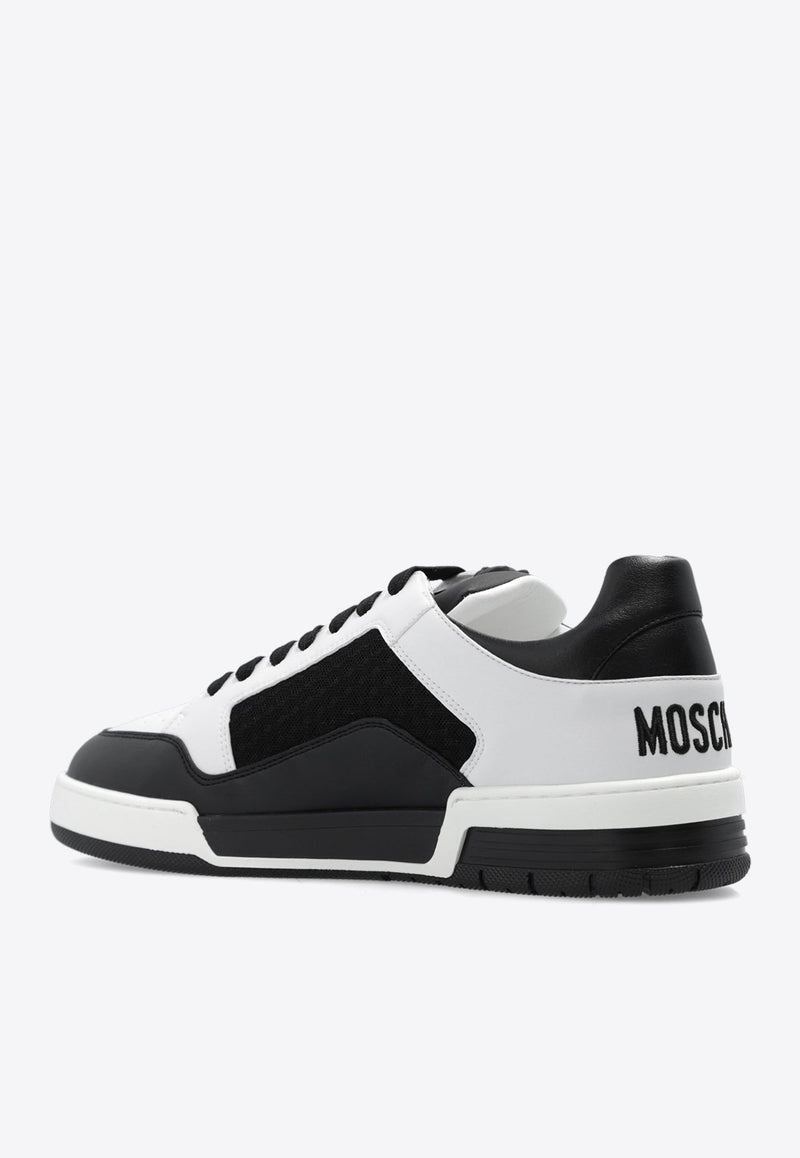 Logo Paneled Leather Sneakers