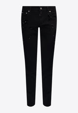 Rhinestone Embellished Skinny Jeans