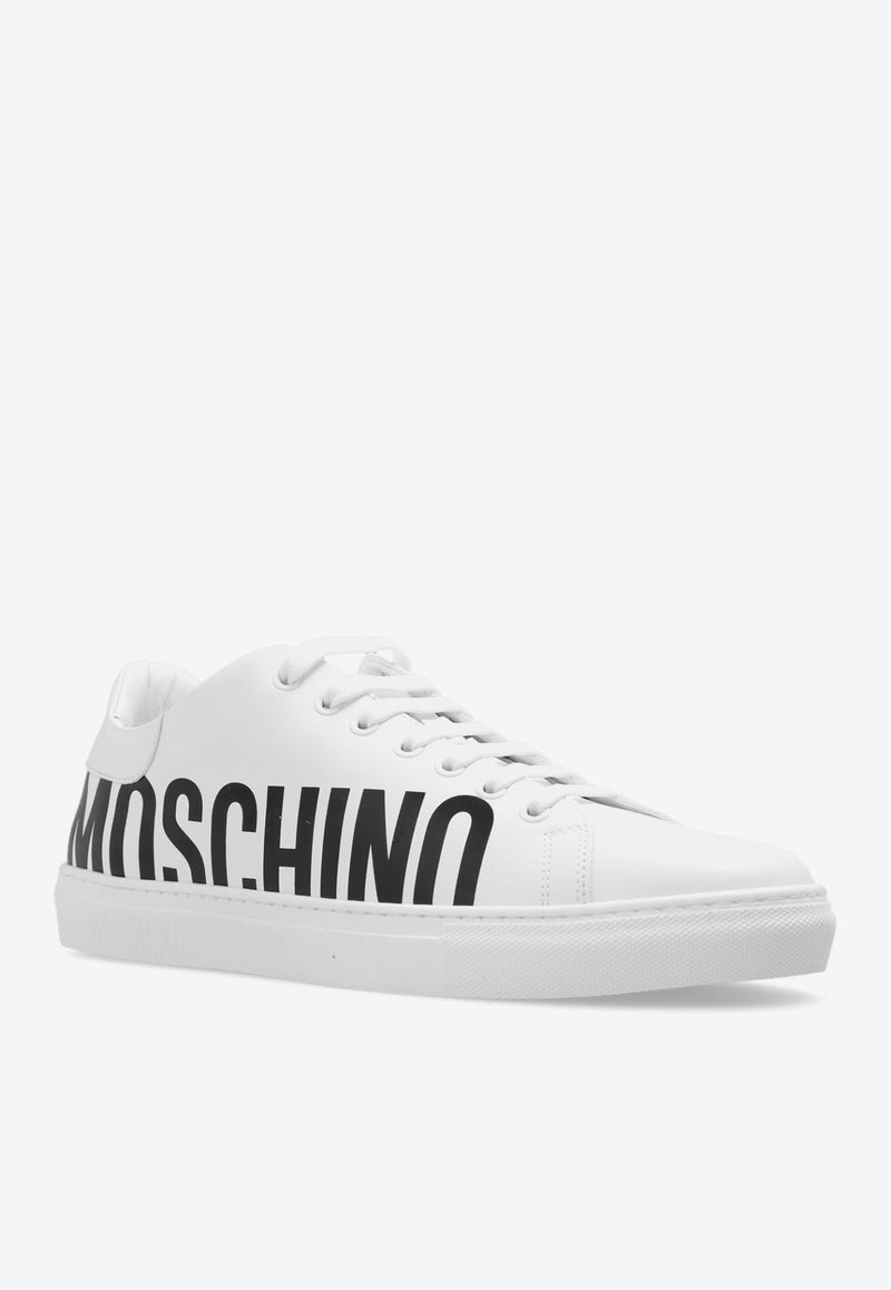 Serena Logo Print Leather Sneakers