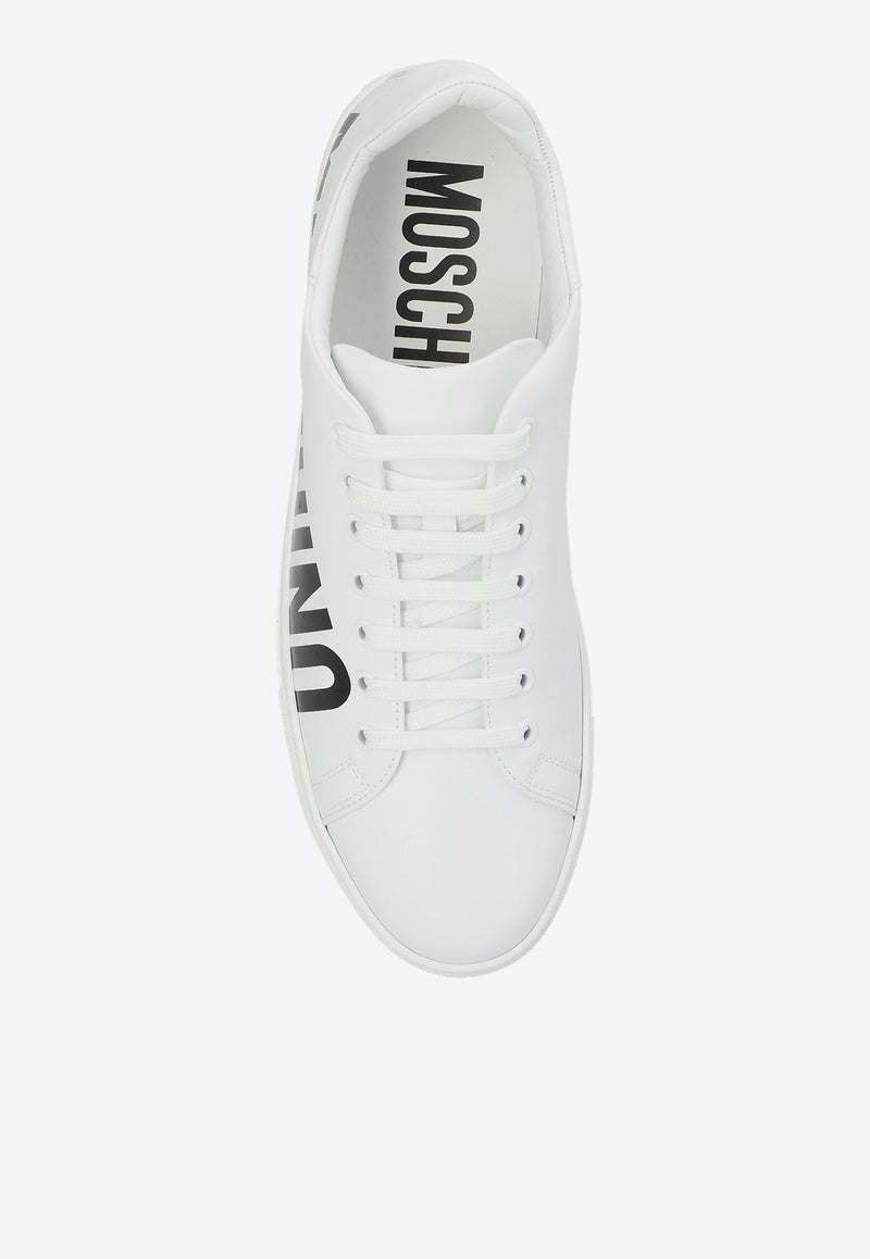 Serena Logo Print Leather Sneakers