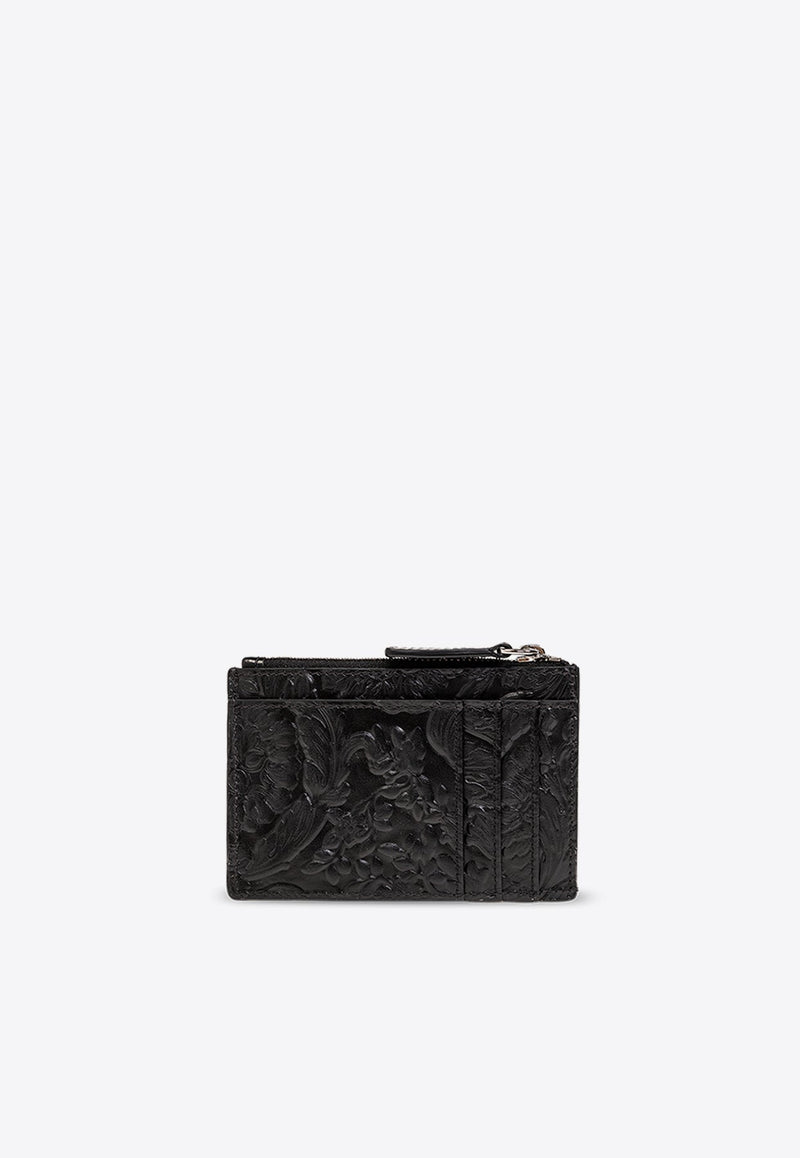 Barocco-Embossed Leather Cardholder