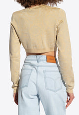 Lurex Barocco Cropped Cardigan