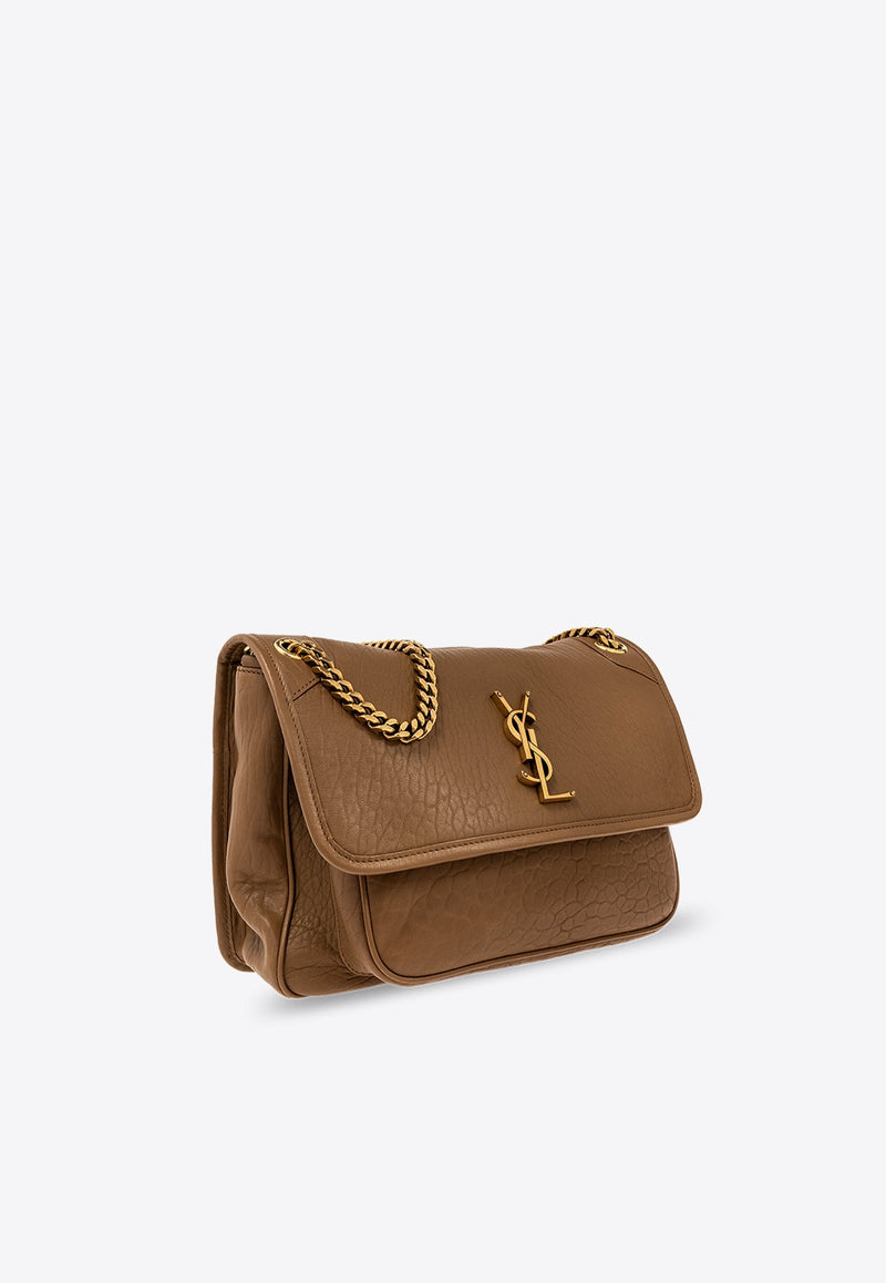 Medium Niki Grained Leather Shoulder Bag