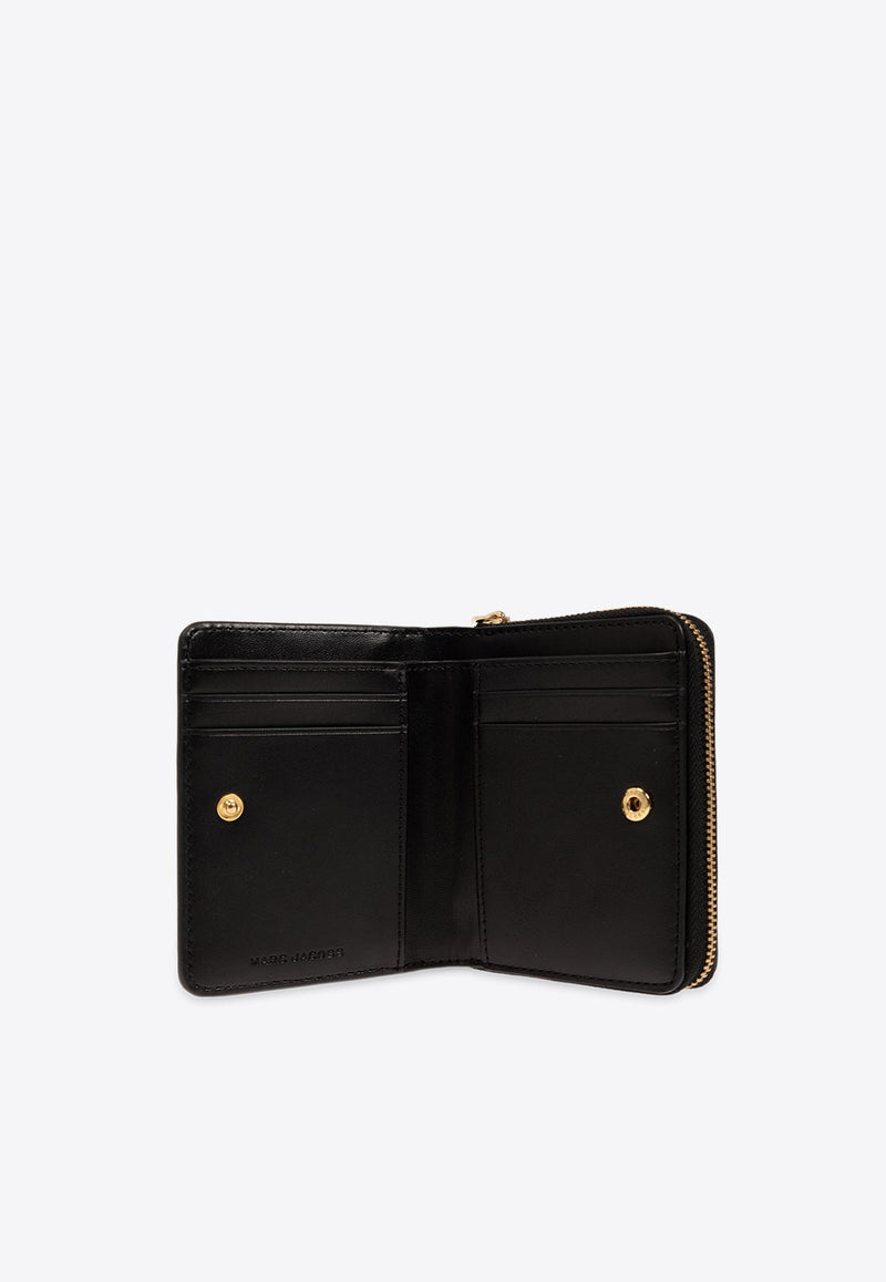 The Mini Grained Leather Compact Wallet