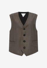 Classic Houndstooth Wool Vest
