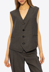 Classic Houndstooth Wool Vest