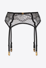 Lace Suspender Belt - Black