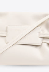 Zip Tie Leather Shoulder Bag