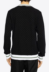 Jacquard Checkered Crewneck Sweater