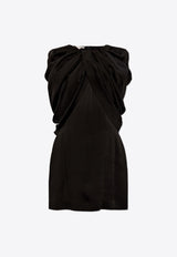 Draped Viscose Mini Dress