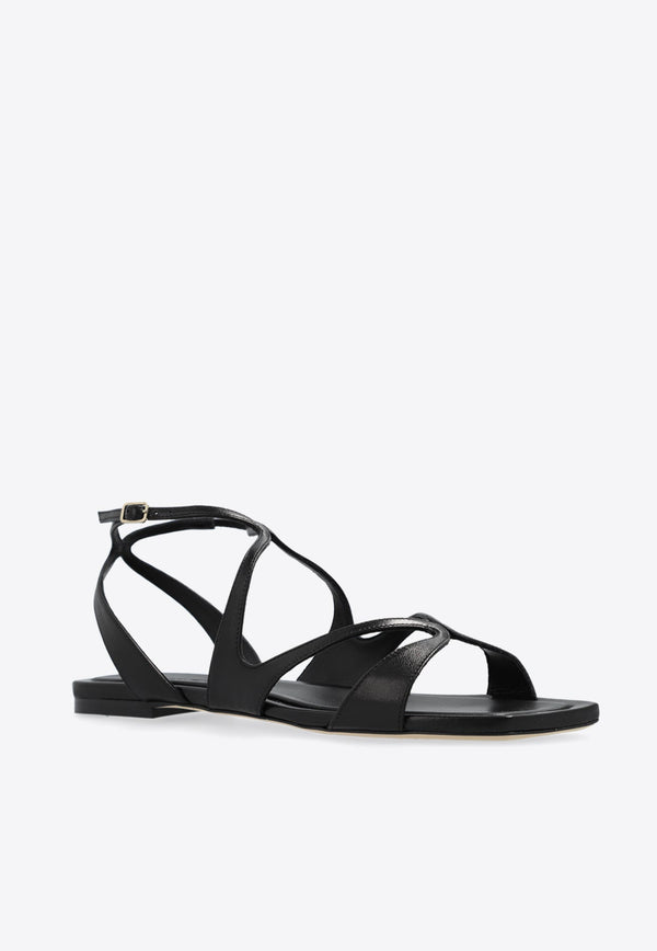 Ayla Nappa Leather Flat Sandals