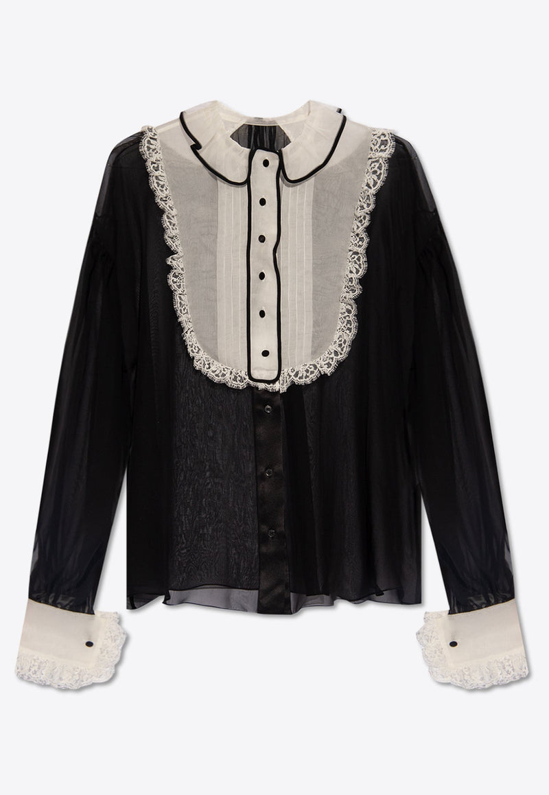 Long-Sleeved Chiffon Shirt